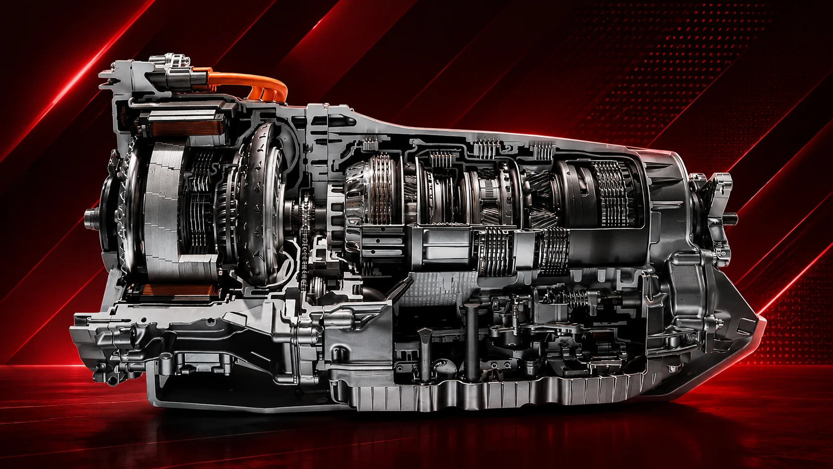 VIMA Heavy-Duty Truck Transmission Cutaway — Mainshafts, Countershafts & Clutch Assembly